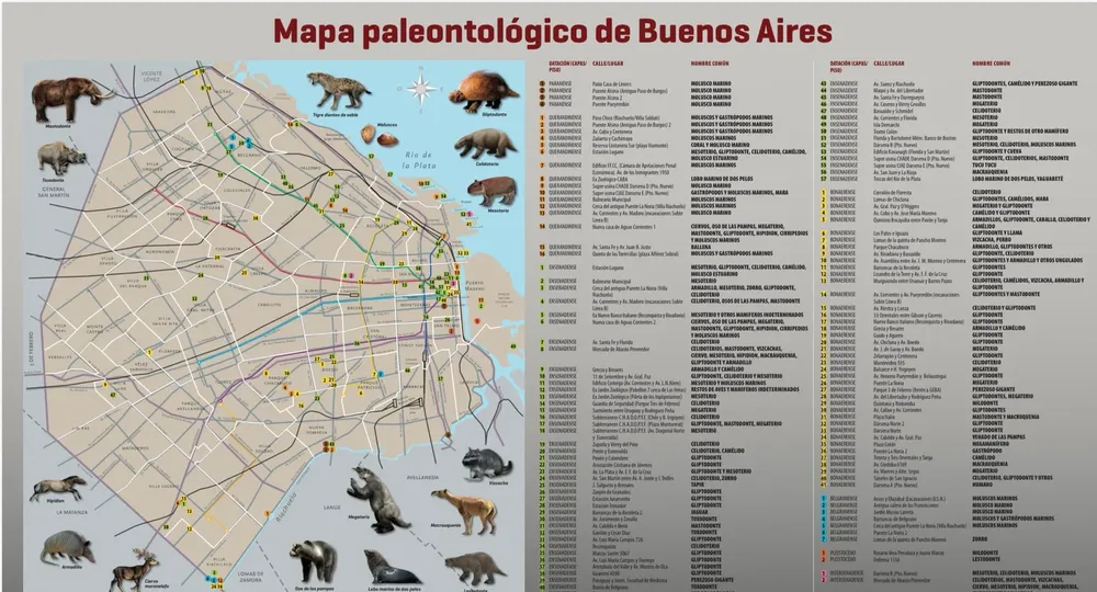 mapa paleoontologico foto